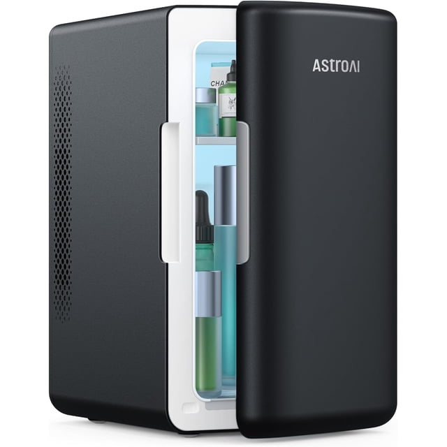 Mini Refrigerador AstroAI 6 Litros 8 Latas Portátil para Maquillaje y Cuidado de la Piel Gris Oscuro