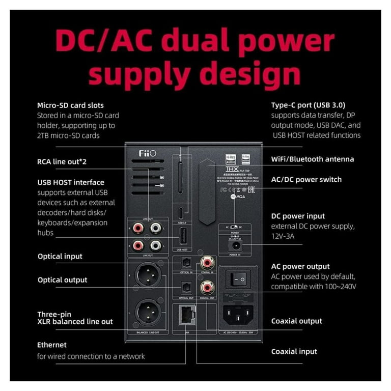 FiiO R7 HiFi Music Player with Bluetooth Audio, USB Digital