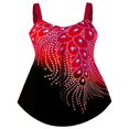 thumbnail image 2 of Women Swimsuits Two Piece Bathing Suits Tankini Swim Dress with Shorts Set Plus Size, 2 of 7