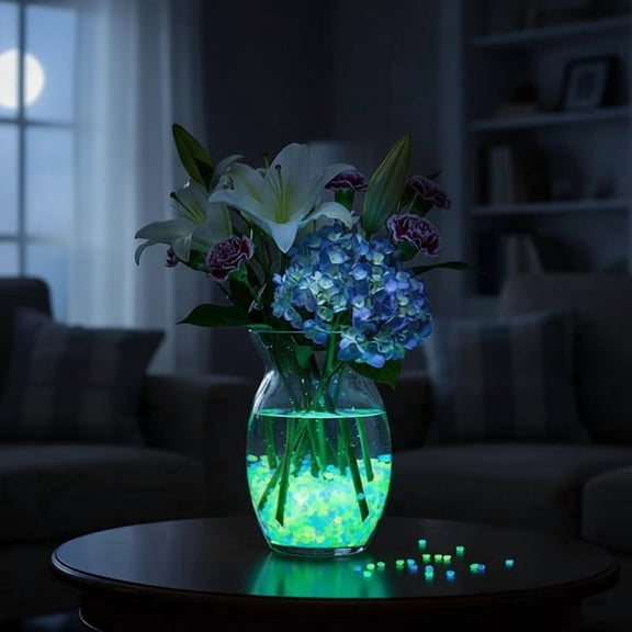 3000 Pcs (0.12-0.19IN) Fish Tank Decorations Sands,  Colorful Glow in The Dark Aquarium Pebbles,Pebbles Gravel Luminous Sands for Garden Walkways,Plant Aquariums, Landscaping, Home Dec