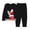 AB265 Black, variant on Bainana Christmas Unisex Kids Pajamas Santa Claus Print Long Sleeve T-Shirt Pants Loungewear Boys And Girls Daily Casual Clothes Set, Size 2-3 Years