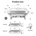 thumbnail image 6 of EVGTTI 4 Pack Chafing Dishes for Buffet Set: Chafers for Catering - Chafing Dish Buffet Set with Lids | Chafers and Buffet Warmers Sets | Serving Food Warmer | Chafers Servers Sets, 6 of 6