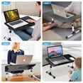 thumbnail image 2 of Laptop Desk for Bed,Adjustable with Cooling Fan, Bed Table Tray Laptop Stand for Reading and Writing,Black, 2 of 7