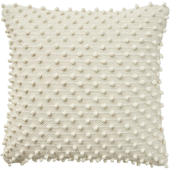 Mina Victory Lifestyle Loop Dots Ivory Throw Pillows