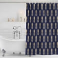 thumbnail image 3 of Pineapple Shower Curtain, Waterproof Shower Curtains for Bathroom, Yellow Fruit Navy Blue Summer Tropical Washable Fabric Bathtub Curtain Set Bath Decor with 12 Hooks Standard 72"x72", 3 of 8