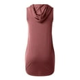 thumbnail image 4 of ERkkoi Plus Size Womens Summer Dresses Casual Soli Drawstring Sleeveless Hooded Sundresses For Women A L, 4 of 6