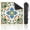 Color 3, variant on Mahjong Mat 31.5" x 31.5" White Daisy Floral Frame Border Green Leaves Hand Drawn Non-Slip Noise Reduction American Mahjong Tiles Table Cover for Dominoes Poker Card Board Games Gift