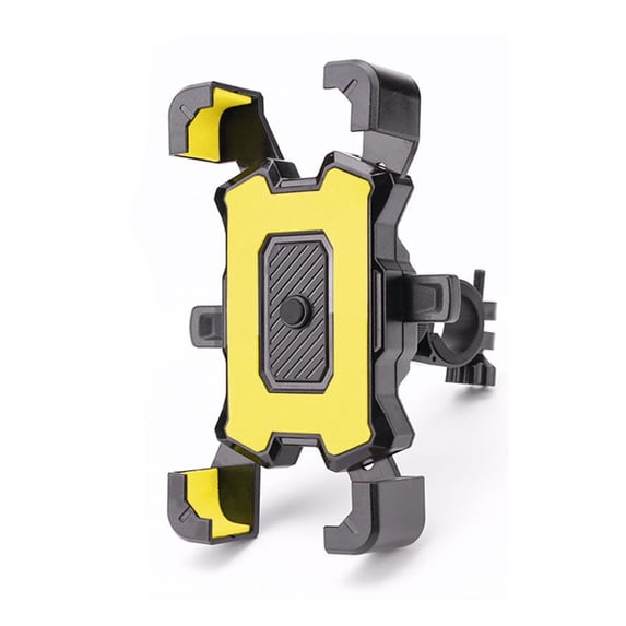 Bicycle Phone Holder Anti-slip Adjustable Bike Mount 4.5-6.8 Inch Portable Cycling Biking Racing Mounting Stand Accessory Yellow for Handlebar