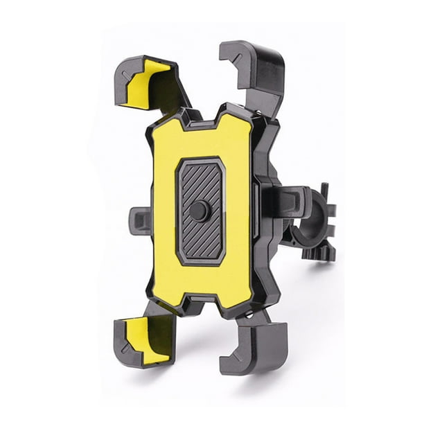 Bearachild Soporte de teléfono para bicicleta, soporte de bicicleta ajustable antideslizante de 4,5-6,8 pulgadas, accesorio de soporte de montaje portátil Electrónica Amarillo para manillar