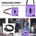 thumbnail image 3 of Shockproof Case for Apple iPad Pro 11 Inch 2022/2021/2020/2019/ iPad Air 5th 4th Gen, with Pencil Holder Military Grade Protection Rotating Stand Hand Strap Shoulder Strap Bumper Rugged Case, Purple, 3 of 8