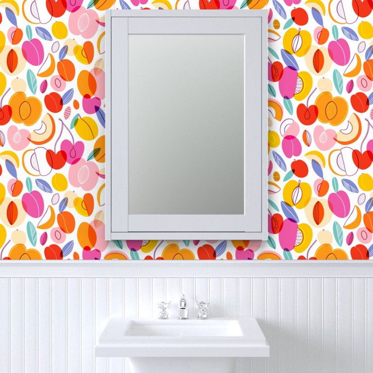 Brewster Summer Love Peel and Stick Wallpaper Gray