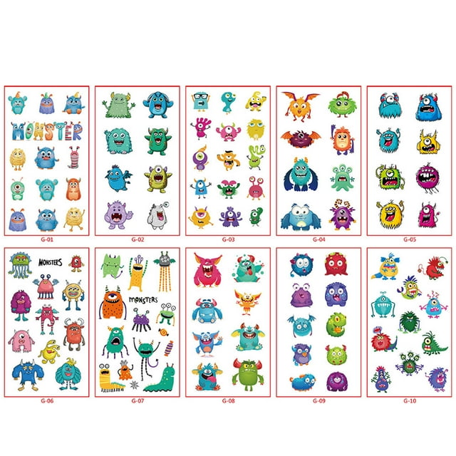 Meitianfacai Kids Sticker Set Cute Watch Dinosaur Face Sticker