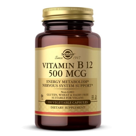 Solgar Vitamin B12 500 mcg Vegetable Capsules 1 ea