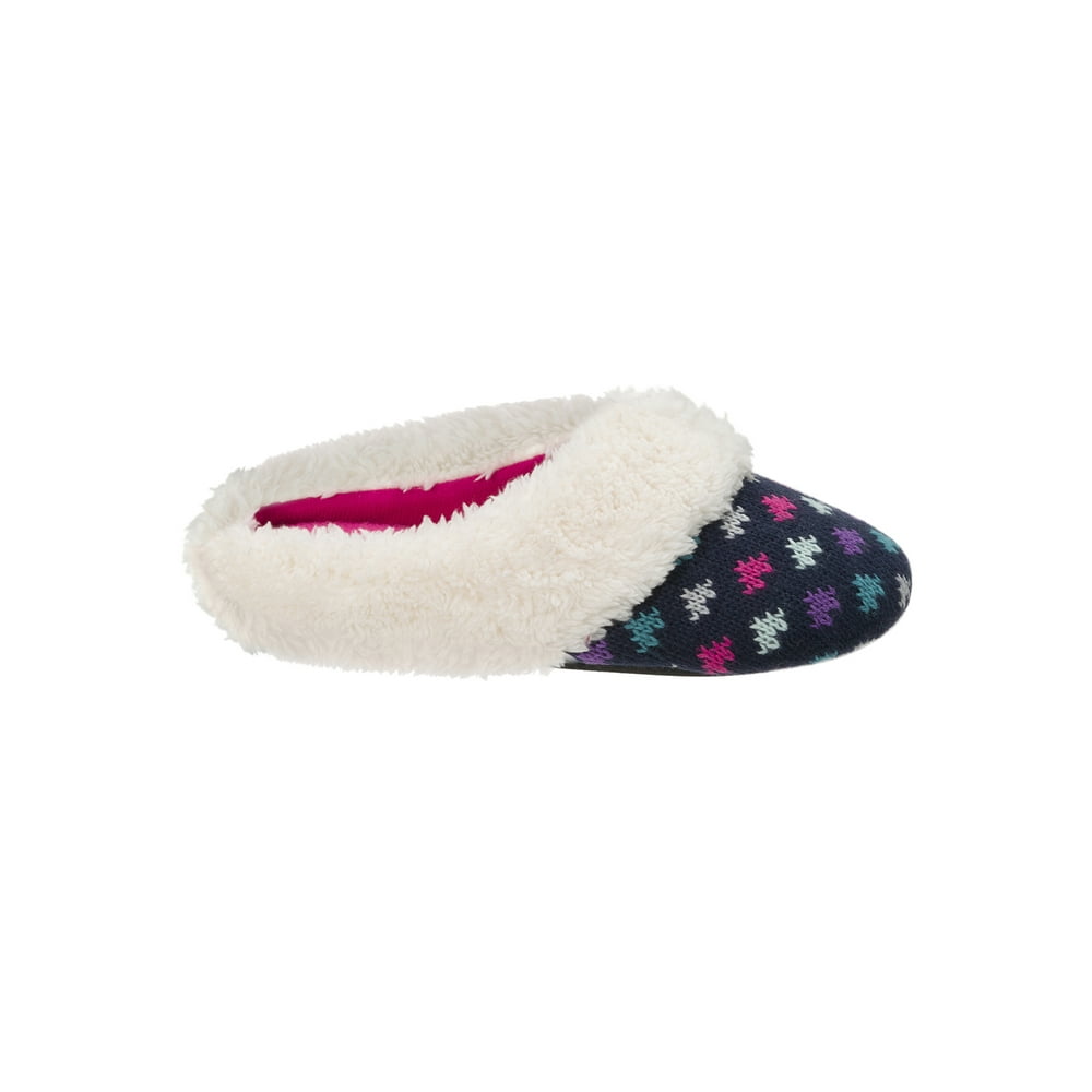 dearfoams women's chloe soft knit clog slippers