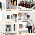 thumbnail image 5 of Arlopu Kids Play Kitchen, Wooden Pretend Kitchen Playset Interactive Cooking Toys with Lights & Sounds, Gifts for Boys Girls Age 3+, 5 of 9