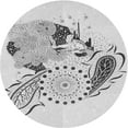 thumbnail image 1 of Ahgly Company Machine Washable Indoor Round Transitional Platinum Gray Area Rugs, 8' Round, 1 of 7