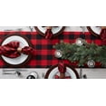 thumbnail image 5 of Dalrosia Buffalo Plaid Table Runner 13''x72'' Red and Black Check Christmas Table Runner Gingham Table Runner for Family Dinner Outdoor or Indoor Parties Thanksgiving Christmas & Gathering, 5 of 5