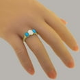 thumbnail image 6 of LBG British Made 10k Yellow Gold Opal & Turquoise ring Womens Anniversary Ring - 33 size options - Size 11.75, 6 of 7