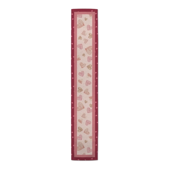 Creative Products Heart Quilt Pattern 16 x 72 Poly Twill Table Runner