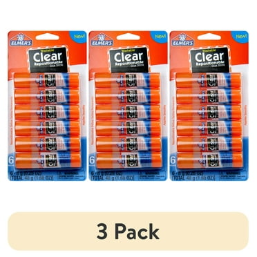 (3 pack) Elmer's Non Toxic Clear Glue Sticks, 6 Count