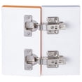thumbnail image 4 of Luokim 40PCS Full Overlay Frameless Cabinet Door Hinges Nickel Plated Integrated Silent System, 4 of 5