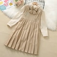 thumbnail image 2 of Uniforme Scolaire Vêtements pour Enfants pour Adolescentes Style Preppy Robes pour Filles Automne Chemise et Robe 2 Pcs Costumes pour Enfants 6 8 10 12 Ans, 2 of 7