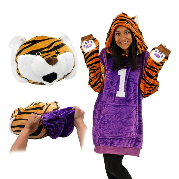 Louisiana State University (LSU) Mike the Tiger Snugible | Blanket Hoodie  Pillow