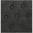 thumbnail image 3 of Mainstays Cube Solid Print Tufted Linen Pouf, Black, 3 of 4
