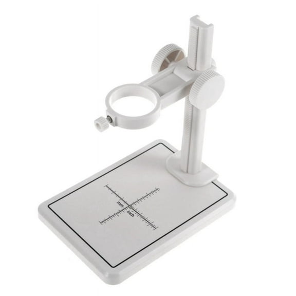 Microscope Stand with Scale Adjustable Holder Bracket Large Base Endoscope White