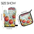 thumbnail image 2 of Yayeee Oven Mitts and Pot Holder Set of 4 Heat Resistant Kitchen Gloves Baking Hot Pad, Blue Tomatoes, 2 of 5