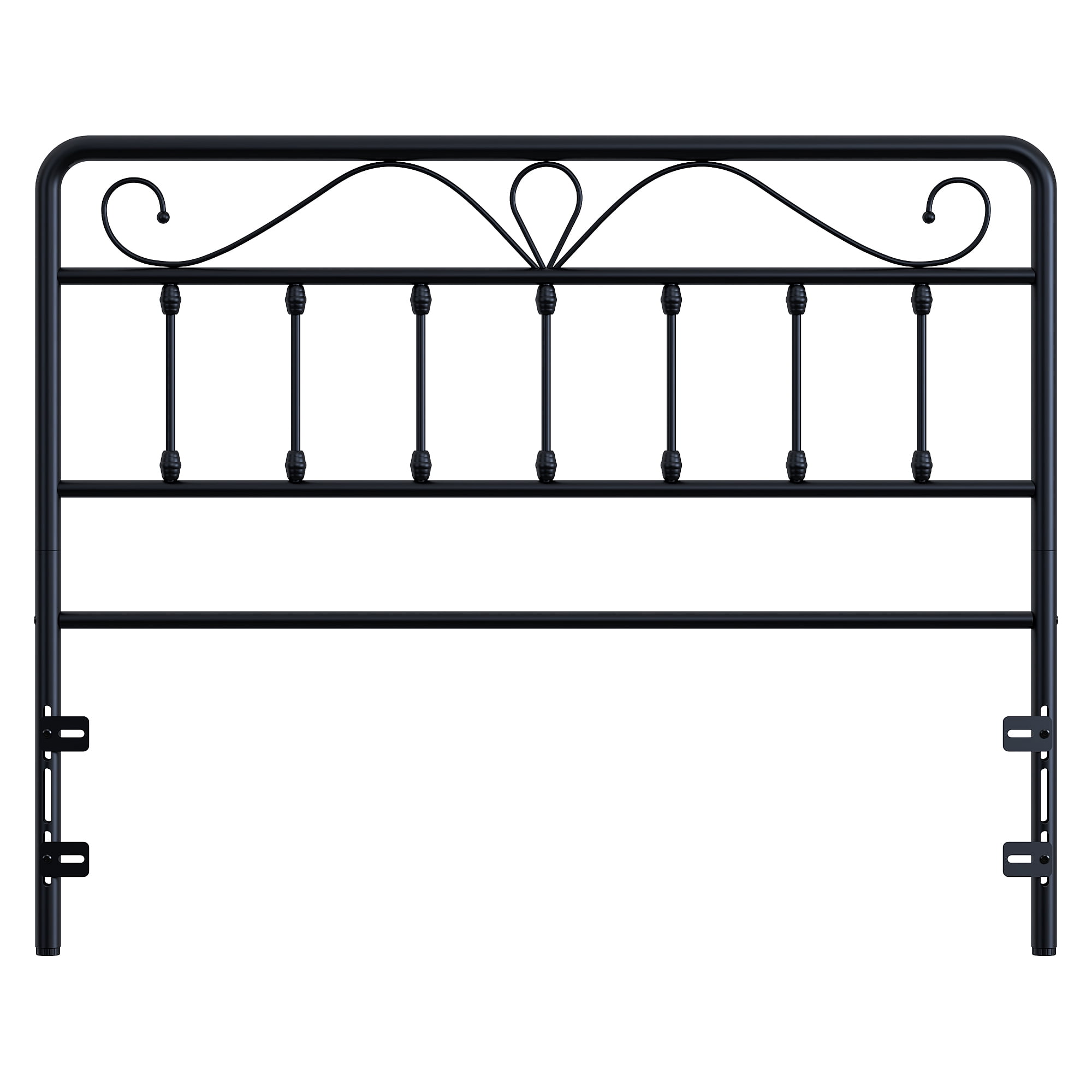 Yoneston Alden Designed Metal Full Size Vintage Headboard with Height Adjustable for Bed Frame, Black