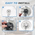 thumbnail image 4 of Reemplazo de Palas de Ventilador de Aluminio Uxcell (18 Pulgadas, Plata) 5 Hojas con Tapa de Tuerca, 4 of 6