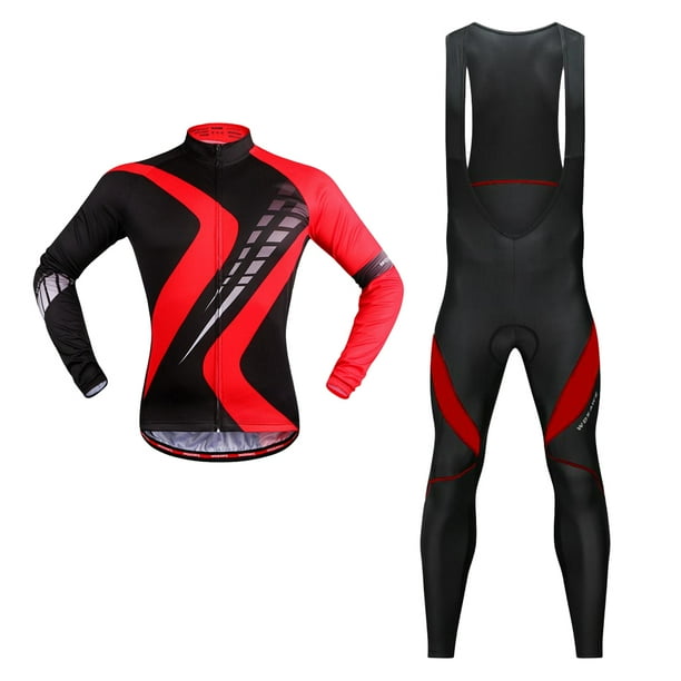 Bicicleta Bicicleta Ciclismo Camiseta Camiseta con pechera Conjunto Rojo Rojo XL Sunnimix Conjunto de pantalones con peto de jersey de ciclismo