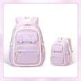 thumbnail image 2 of gcong Stylish School Backpack Lightweight Large Capacity Bookbag With Multiple Compartments For Everyday Use Light Purple, 2 of 3