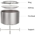 thumbnail image 5 of OutVue 27 inch Stainless Steel Smokeless Fire Pit, Outdoor Smokeless Firepit, Wood Burning Fire Pits for Camping, Bonfire, Low Smoke Firepit for Outside (Vertical Hole), 5 of 6