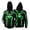 Green, variant on Spider Cosplay Hoodie Superhero Costume Jacket Full Zip Sweatshirt Web Print Streetwear for Halloween Theme Events