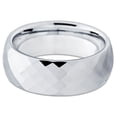 thumbnail image 2 of 8mm Tungsten Wedding Band Faceted Design Tungsten Ring Tungsten Carbide Band, 2 of 3
