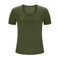 thumbnail image 6 of Simua Plus Size Simple Shapewear Top-Sculpting, Tummy Control T-shirts with Built-in Bra Basic Tops, 6 of 8
