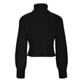 thumbnail image 5 of cfhntfmh Women Fall Fashion Sweaters Turtleneck Lantern Long Sleeve Crop Pullover Loose Dressy Casual Knit Tops, 5 of 6