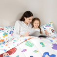 thumbnail image 4 of Castle Fairy Girls Cartoon Ocean Mermaid Bedding Comforter Set 7pcs,Cute Marine Princess Queen Bedding Sets Super Cozy,Sea Theme Queen Sheet Sets,Lightweight Room Decor,Reversible, 4 of 8