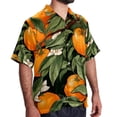 thumbnail image 2 of Tangerine Men's Short Sleeve Beach Shirts, Hawaiian Printed Button Down Summer Casual Unisex Men's Shirts, 2 of 6
