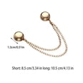 thumbnail image 3 of Multi-Function Magnetic Clothing Clips,3PCS Long Chain Round Magnetic Snap,Multifunctional T-Shirt Hem Shortened Magnetic Suction Seamless Snap (Gold), 3 of 7