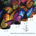 thumbnail image 6 of Black Blue Orange Butterfly Pattern Shower Curtain 84"x72" ,Bathroom Decorative Shower Curtains Set with 12 Hooks,Modern Waterproof Washable Shower Curtain, 6 of 6