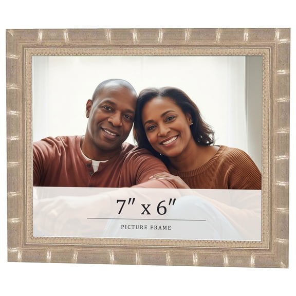 7x6 Frame Silver Real Wood Picture Frame Width 1.5 inches | Interior Frame Depth 0.5 inches |