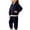 Dark Blue, variant on BLVB Toddler Boys Girls Clothes Solid Color Long Sleeve Lapel Sweatshirt and Jogger Pants 2 Piece Baby Fall Winter Outfits Set(Yellow,18-24 Months)