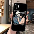 thumbnail image 1 of Funda de teléfono negra para iPhone 14, 13, 12, 11 Pro, XS Max, 6 S, 8, 7 Plus, X, XR, 5S, SE, 12Mini, Reaper Grim, funda de silicona suave con esqueleto de calavera Fivean unisex, 1 of 2