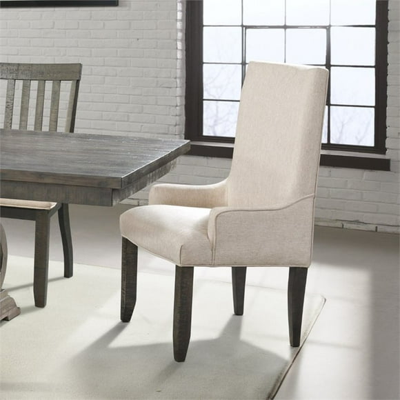 Picket House Furnishings Stanford Parson Dining Arm Chair in Walnut (Set of 2)