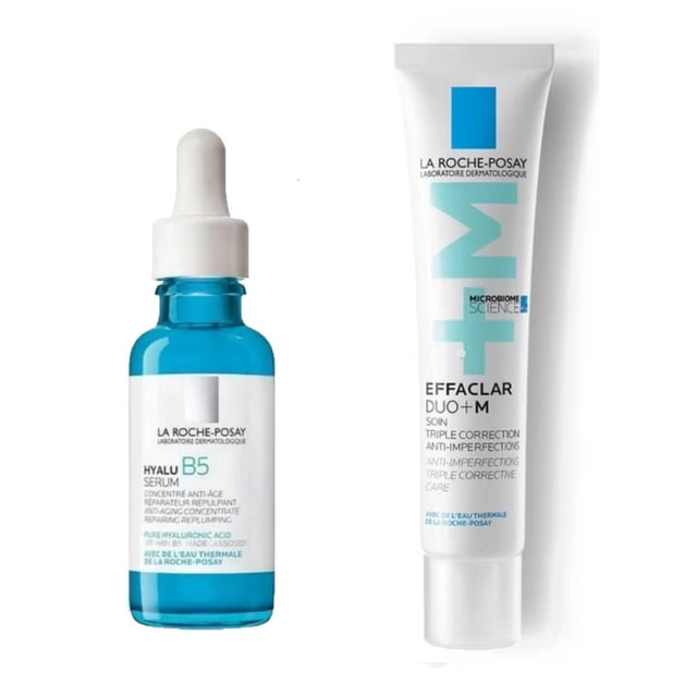 Kit La Roche-Posay Hyalu B5 Serum + Effaclar Duo+M - Hidratante y Tratamiento Triple Anti-Imperfecciones