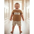 thumbnail image 5 of BemeyourBBs Toddler Baby Boy My Rolls Are Homemade Outfits Bread Embroidery Short Sleeve T-Shirt + Plaid Shorts Set Summer Clothes, 5 of 9