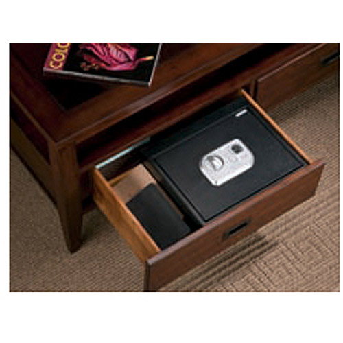 Stack On Biometric Drawer Safe With Biometric Lock Ps 5 B Black